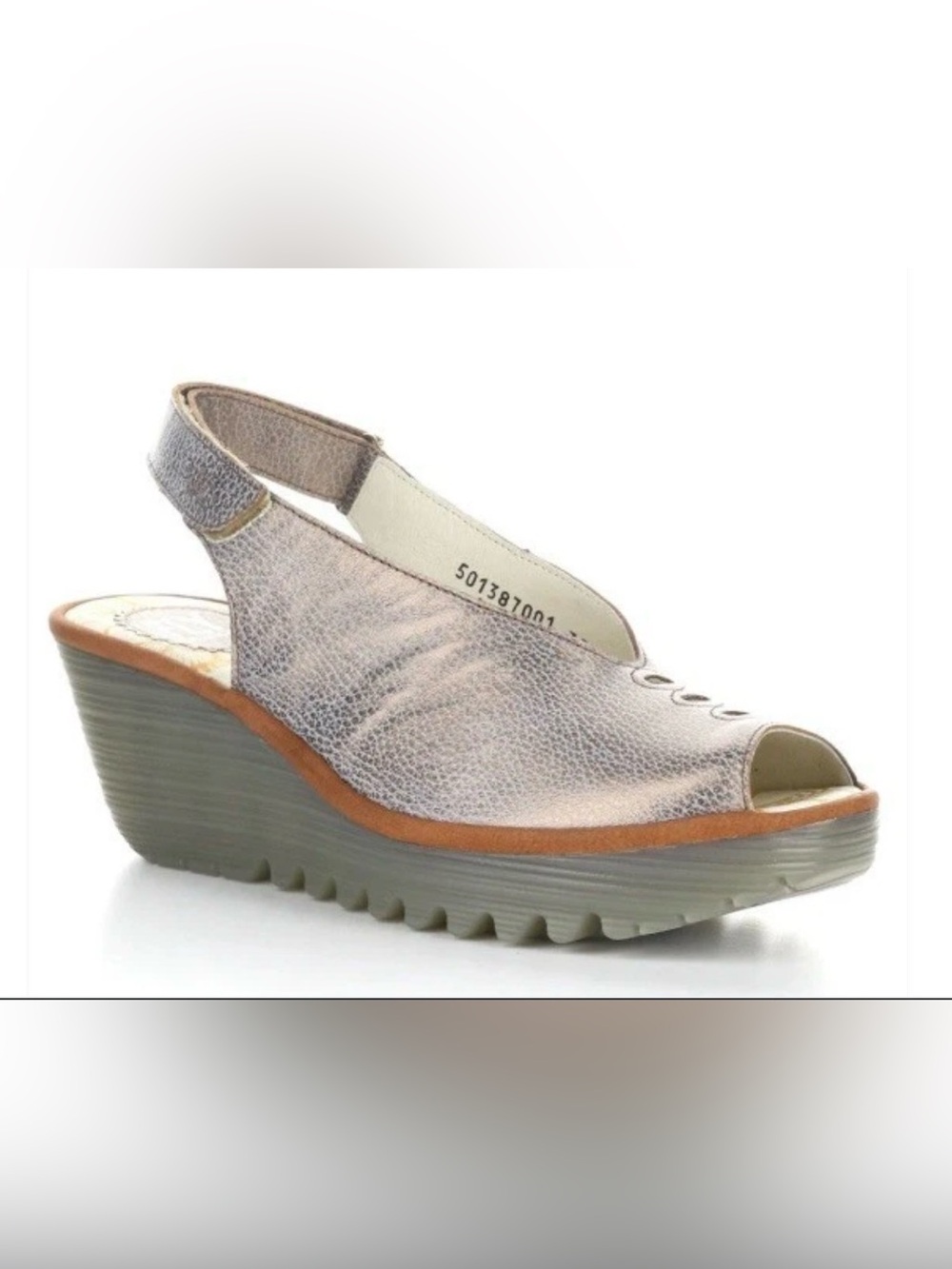 Fly London Yeay Yeay387Fly Bronze Tan Wedge Sandal Women 41